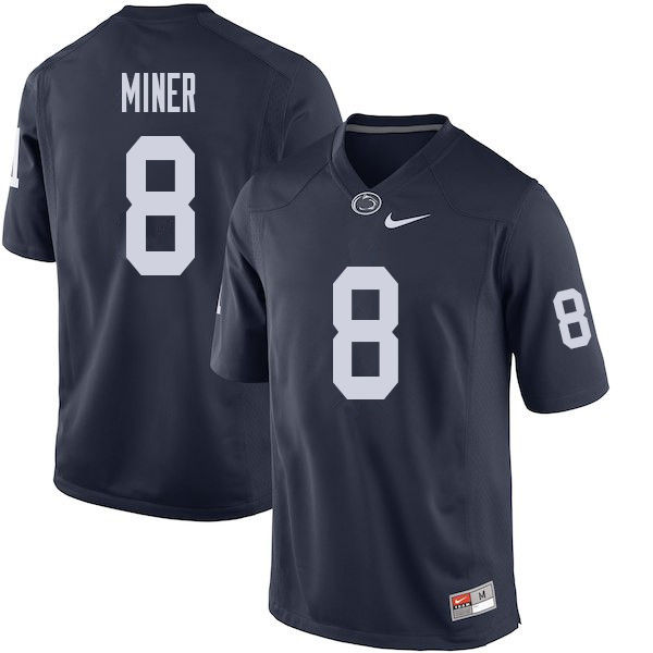 Men #8 Jordan Miner Penn State Nittany Lions College Football Jerseys Sale-Navy - Click Image to Close